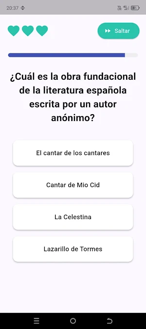 Trivia Literatura Screenshot 1