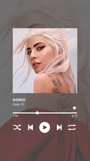 Lady Gaga Music Player Screenshot 0