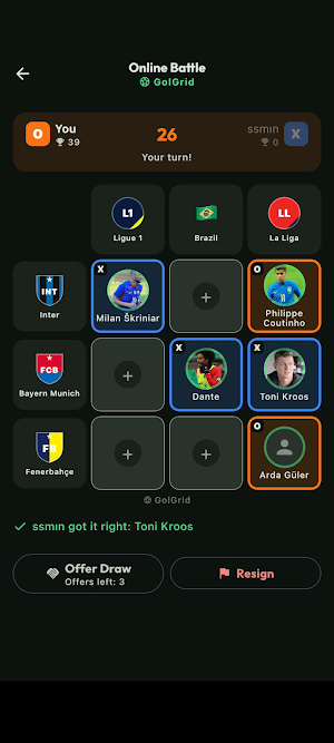 GolGrid: Football Tic-Tac-Toe Screenshot 1