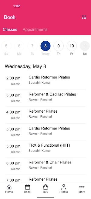 OneUp Pilates Screenshot 1
