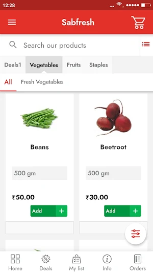 Sabfresh Screenshot 2