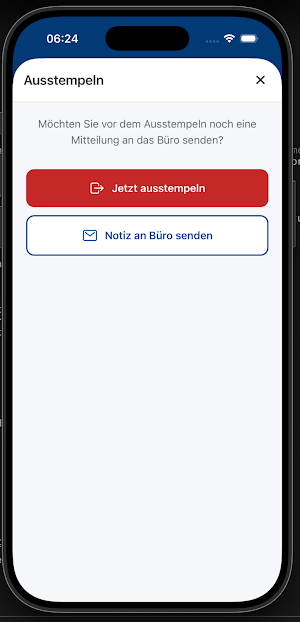Stöber Mitarbeiter App Screenshot 1