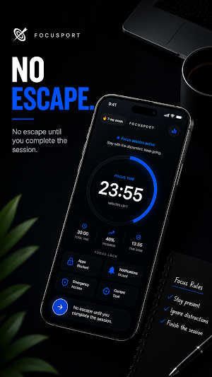 FocusPort: Focus & App Blocker Screenshot 1
