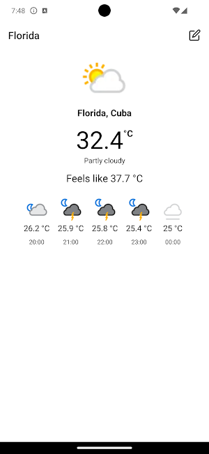 Expo Weather Screenshot 1