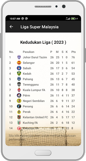 Liga Super Malaysia Screenshot 1