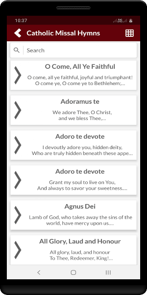 Catholic Missal Hymns Screenshot 1