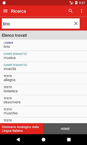 Dizionario Analogico Screenshot 1
