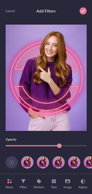 Neon Magic Photo Editor Screenshot 2