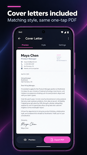 NovaCV: Resume Builder & CV Screenshot 3
