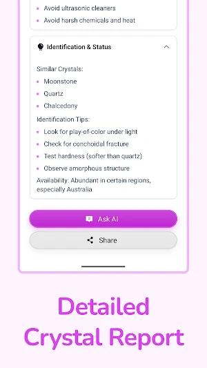 Crystal Identifier & Scan Screenshot 2