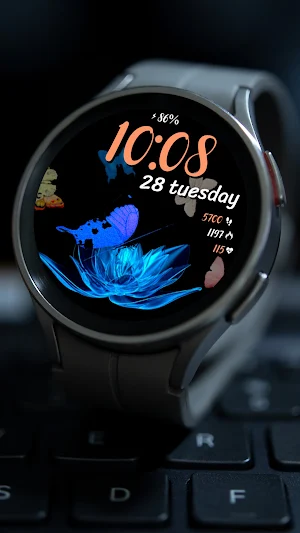 Butterfly 1 Animated Watchface Screenshot 2