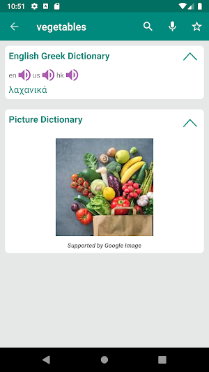 Greek English Dictionary Screenshot 2