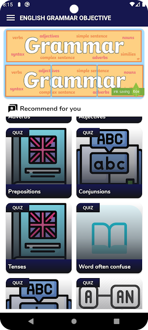 English Grammar Objective Screenshot 1