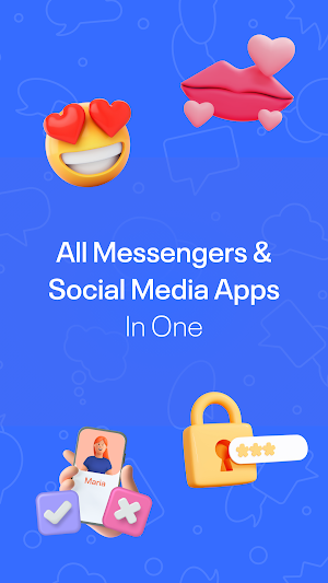 KissMoji Messenger All-in-One Screenshot 0