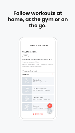 Weatherford Fitness Screenshot 2