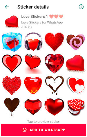 WASticker - Love Stickers Screenshot 2