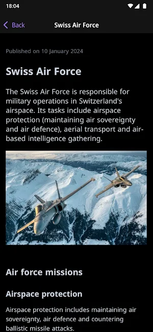 Swiss Air Force Screenshot 1