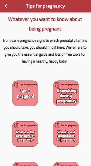 Tips for pregnancy calculation Screenshot 2