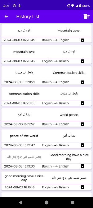 English To Baluchi Translator Screenshot 2