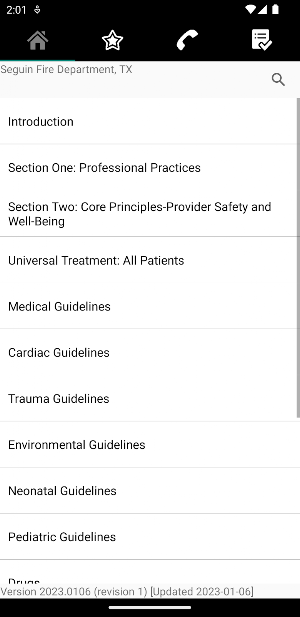 Seguin Fire Dept. Guidelines Screenshot 2