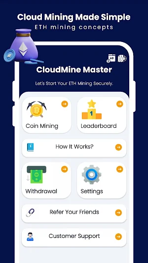 Ethereum Miner Cloud Sim Screenshot 1