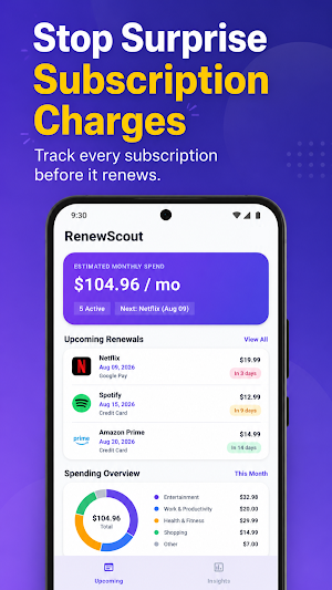 Renew Scout - Subscriptions Screenshot 0