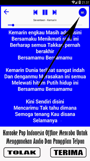 Karaoke pop Indonesia Offline Screenshot 1