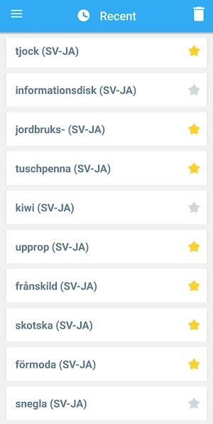 Japanese-Swedish Dictionary Screenshot 1