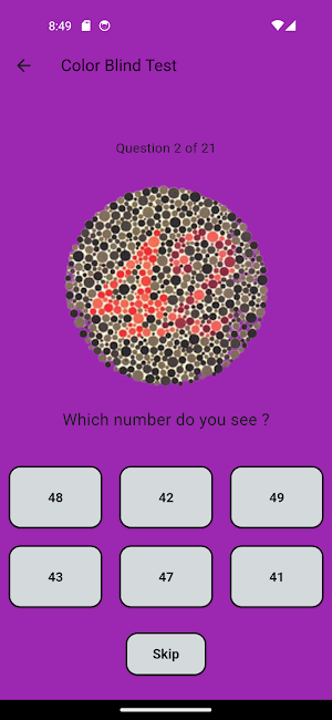Color Blind Test Screenshot 2