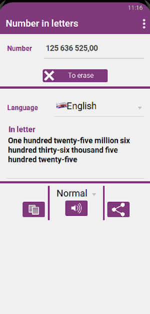 Number in letters Screenshot 1