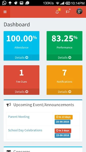 MSanskriti Parent Portal Screenshot 2
