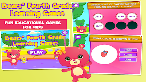 Fourth Grade Games: Learning with the Bears Screenshot 0