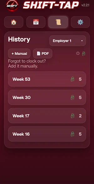 Shift-Tap: Overtime Tracker Screenshot 3