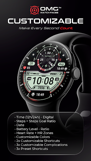 OMG 406 - Digital Watch Face Screenshot 1