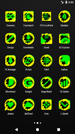 Cracked Yellow Green Icon Pack Screenshot 2