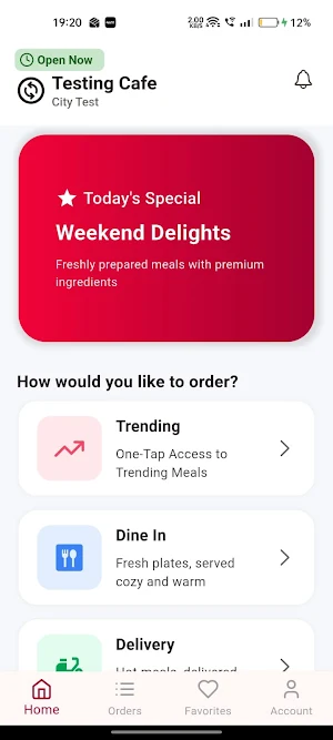 TheFooods Cafe App Screenshot 0
