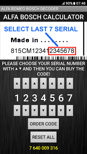 Bosch Alfa Romeo Radio Code Decoder Screenshot 2