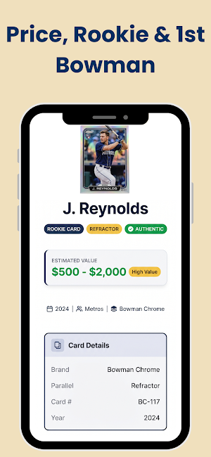 Baseball Card Value Scanner Screenshot 1
