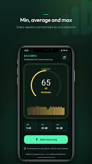 Decibra - Sound Level Monitor Screenshot 1