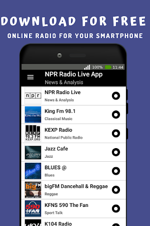 NPR Radio Unofficial Live App Stream  USA Screenshot 0