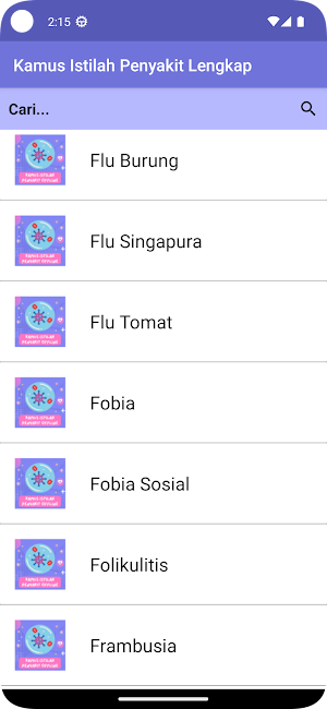 Kamus Penyakit Lengkap Screenshot 1