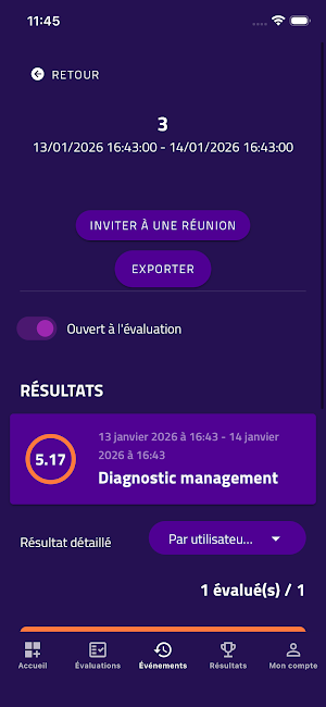 VOR -analyse des comportements Screenshot 2