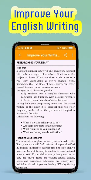 Improve Your English Writing Skills Screenshot 0