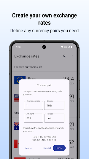 Czech Koruna Exchange Rates V2 Screenshot 3