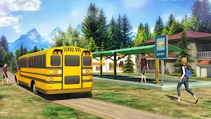School Bus: Up Hill Driving Screenshot 0