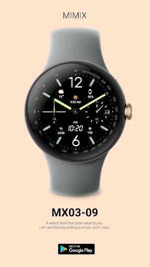 MIMIX MX03 09 Digi Watchface Screenshot 1