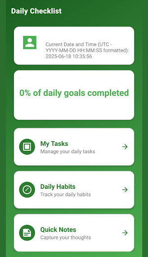 Daily Checklist Screenshot 2