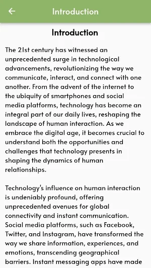 Tech on Human Interaction Screenshot 1