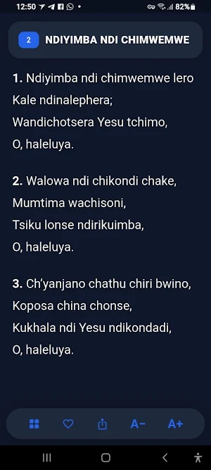 Chitumbuka & Chichewa Hymns Screenshot 1