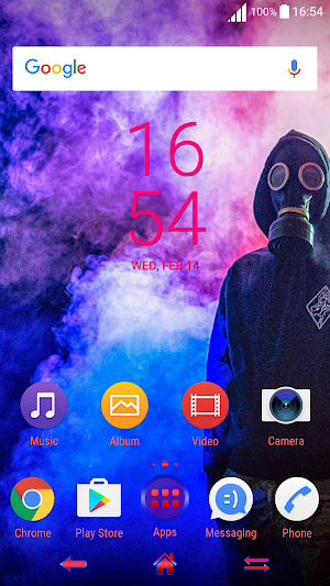 human and smoke | Xperia™ Theme Screenshot 1